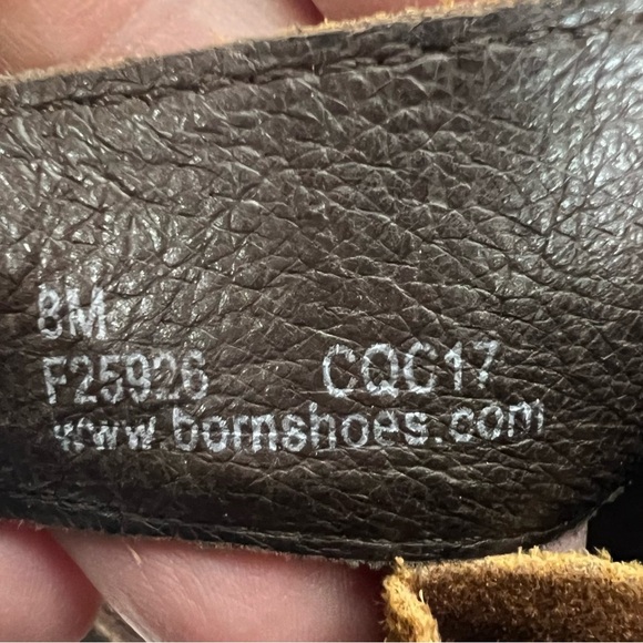 BORN Monikah Block Heel Distressed Suede Back Strap Bootie in Tobacco Size 8 - Picture 10 of 13